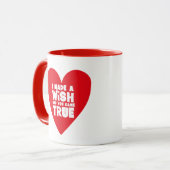 IK HEB EEN WENS Gemaakt Love Heart Mok (Voorkant links)