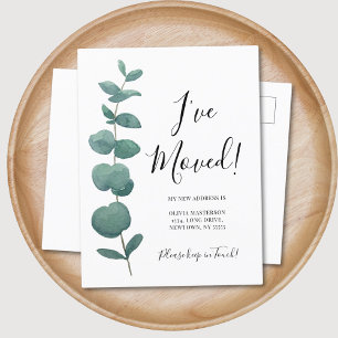 Ik heb een wijziging van het Adres Eucalyptus verp Aankondigingskaart