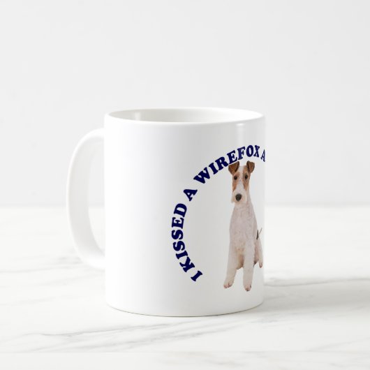 Ik heb een Wire Fox Terrier gekust Koffiemok (Voorkant links)