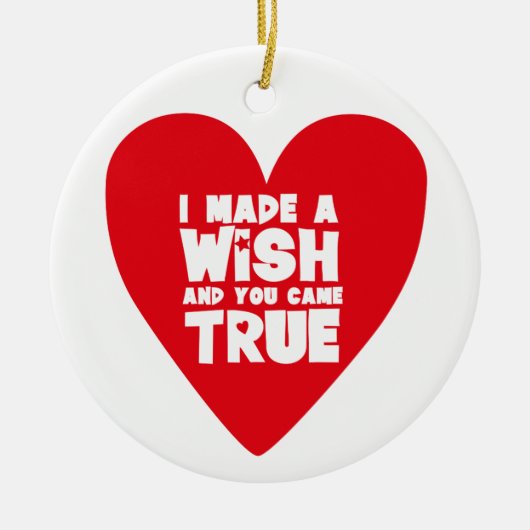 Ik heb een WISH liefdeshart gemaakt Keramisch Ornament (Voorkant)