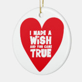 Ik heb een WISH liefdeshart gemaakt Keramisch Ornament (Links)