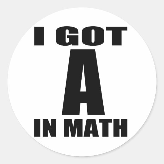 Ik heb een Wiskunde Ronde Sticker (Voorkant)