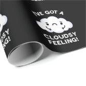 Ik heb een wolkenkoorts met een weerdoek. cadeaupapier (Rol Hoek)