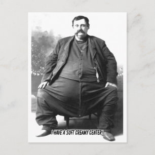 Ik heb een zacht Creamy Center ~ Fat Carnaval Man Briefkaart