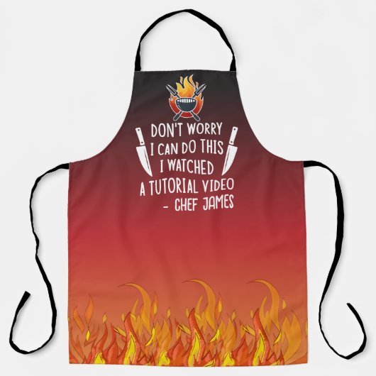 Ik heb een zelfstudie video grappig & aangepaste c schort (Voorkant)