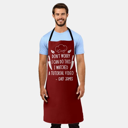 Ik heb een zelfstudie video grappig & aangepaste c schort (Gedragen)