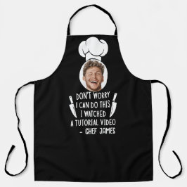 Ik heb een zelfstudie video grappig en aangepaste  schort