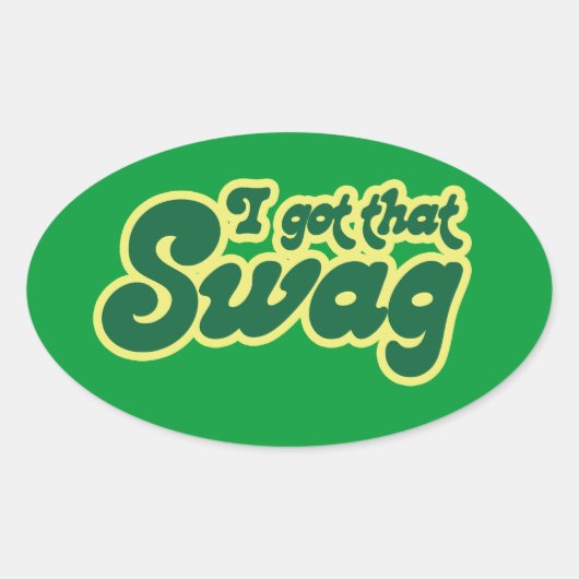 Ik heb een zwoegje ovale sticker (Voorkant)