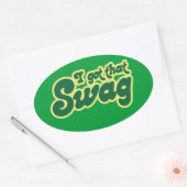 Ik heb een zwoegje ovale sticker (Envelop)