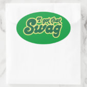 Ik heb een zwoegje ovale sticker (Tas)