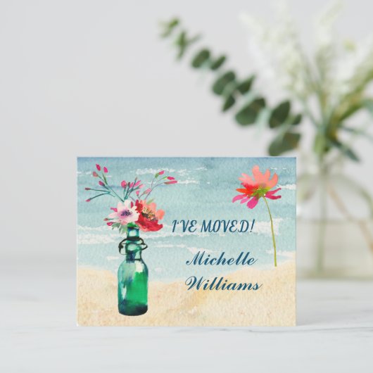 Ik heb Elegant Pastel Floral Budget Move Aankondiging (Staand voorkant)