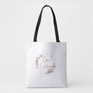 Ik heb Elegante Bloemenkroon Citaat Schoudertas Tote Bag