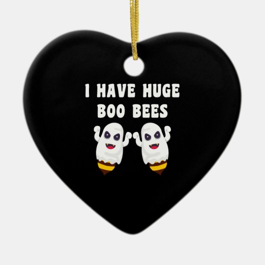 Ik Heb Enorme Boo Bees Halloween Matching Keramisch Ornament (Voorkant)