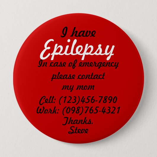 Ik heb Epilepsy Button (Voorkant)