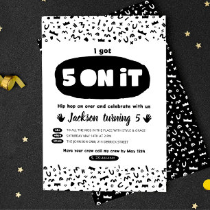 Ik heb er 5 op, 90s Hip Hop Birthday Old School Ra Kaart