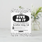 Ik heb er vijf op, 90s hippe hippe Birthday Old Sc Kaart (Staand voorkant)