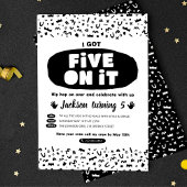 Ik heb er vijf op, 90s hippe hippe Birthday Old Sc Kaart