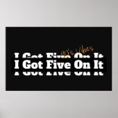 Ik heb er vijf op 90s Lyric Poster (Voorkant)