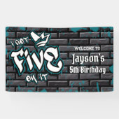 Ik heb er vijf op - Boy 5th Birthday Banner (Horizontaal)
