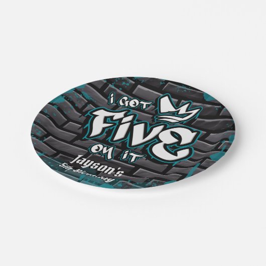 Ik heb er vijf op - Boy 5th Birthday Paper Bord (Gekanteld)