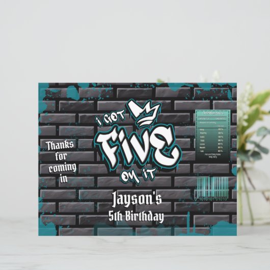 Ik heb er vijf op Chip Bag Wrapper (Staand voorkant)