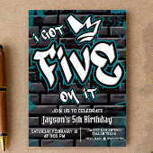 Ik heb er vijf op - jongen 5e verjaardag kaart