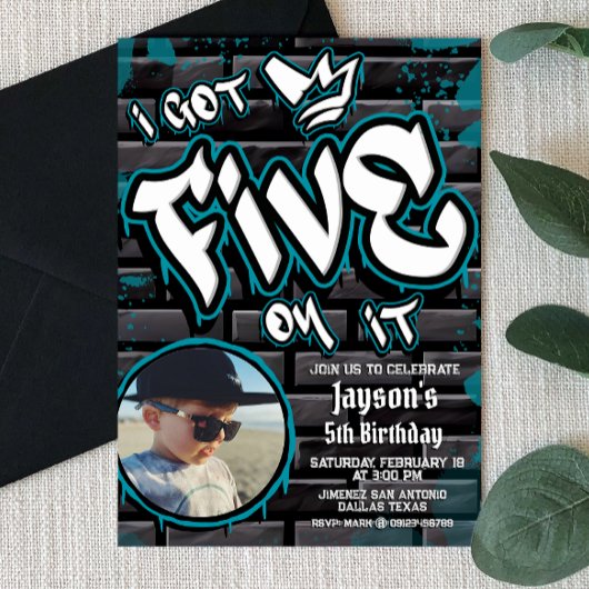 Ik heb er Vijf op - Jongen 5e Verjaardag met Afbee Kaart