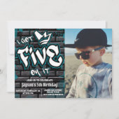 Ik heb er Vijf op - Jongen 5e Verjaardag met Afbee Kaart (Voorkant)