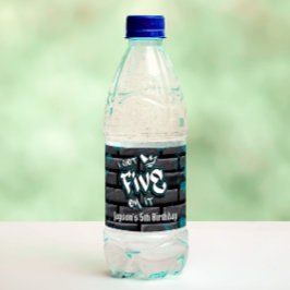 Ik heb er vijf op - jongen 5e verjaardag waterfles etiket