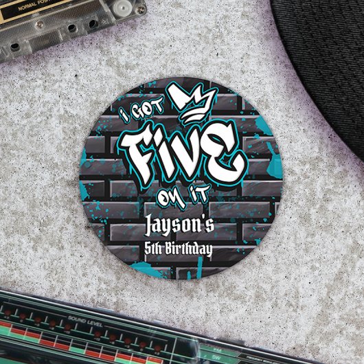 Ik heb er vijf op ronde sticker