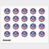 Ik heb ervoor gestemd! ronde sticker (Vel)