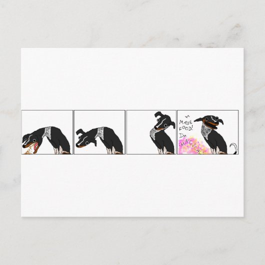 "Ik heb eten gemaakt" Briefkaart (Voorkant)