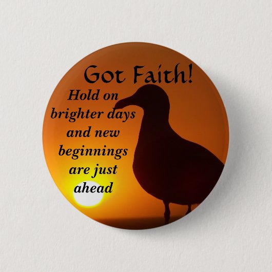 Ik heb Faith._ Ronde Button 5,7 Cm (Voorkant)