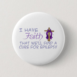 Ik heb FAITH... we vinden een kuur voor epilepsie. Ronde Button 5,7 Cm