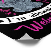 Ik heb fibromyalgie Bewustheid Kutelolifantiefloer Poster (Hoek)