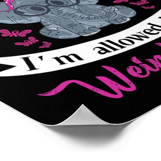 Ik heb fibromyalgie Bewustheid Kutelolifantiefloer Poster (Hoek)