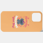 Ik heb Fibromyalgie Bewustzijn Schattige Olifant Case-Mate iPhone Case (Achterkant (horizontaal))