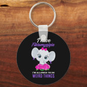 Ik heb fibromyalgie en mag rare fibromya doen sleutelhanger (Voorkant)