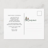 Ik heb Floral Cactus Waterverf Moving Aankondigingskaart (Achterkant)