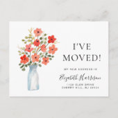 Ik heb Floral Waterverf Moving Aankondigingskaart (Voorkant)