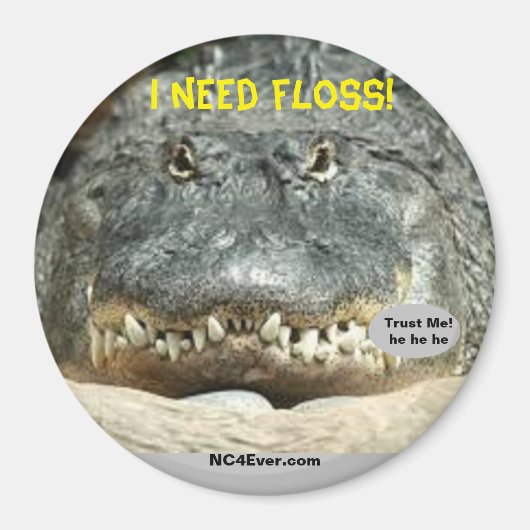 Ik heb floss nodig! leuke magneet (Voorkant)
