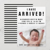 Ik heb Foto Baby Birth kondiging ontvangen Aankondiging (Voorkant / Achterkant)