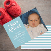 Ik heb Foto Boy Baby Birth Announounding behaald Aankondiging