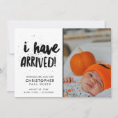 Ik heb Foto Boy Birth Announounding bereikt Aankondiging (Voorkant)