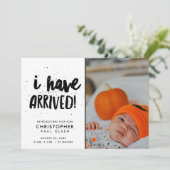 Ik heb Foto Boy Birth Announounding bereikt Aankondiging (Staand voorkant)