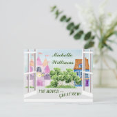 Ik heb Fun Waterverf City Budget Moving Aankondiging (Staand voorkant)