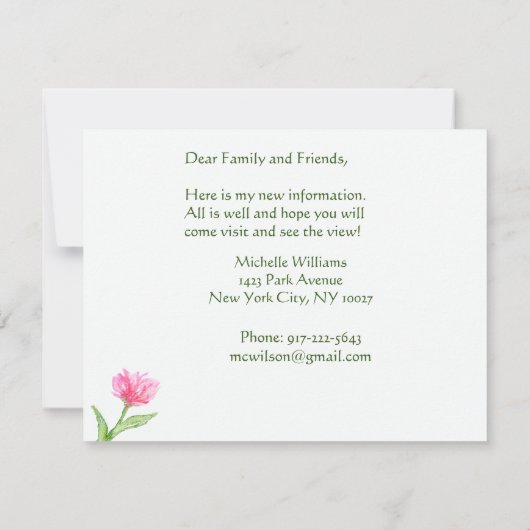 Ik heb Fun Waterverf City Budget Moving Aankondiging (Achterkant)