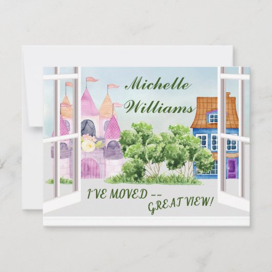 Ik heb Fun Waterverf City Moving Aankondiging (Voorkant)