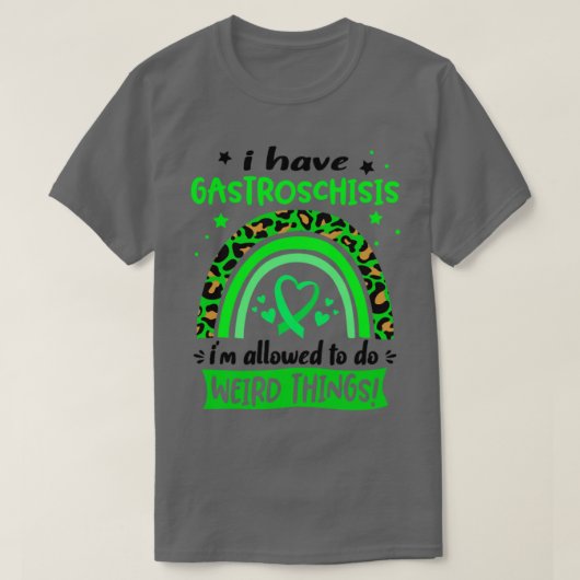 Ik heb gastroschisis, ik mag niet vreemd doen. t-shirt (Design voorkant)