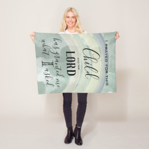 Ik heb gebeden voor dit kind Groene Regenboog Baby Fleece Deken